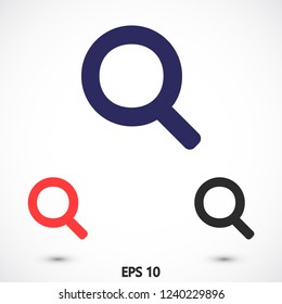 magnifier vector icon eps 10
