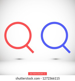 magnifier vector icon eps 10