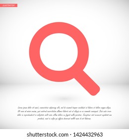magnifier vector icon eps 10 , Lorem ipsum Flat design