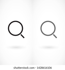 magnifier vector icon eps 10 , Lorem ipsum Flat design