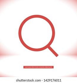 magnifier vector icon eps 10 , Lorem ipsum Flat design