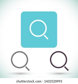 magnifier vector icon eps 10 , Lorem ipsum Flat design