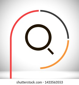 magnifier vector icon eps 10 , Lorem ipsum Flat design