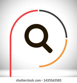 magnifier vector icon eps 10 , Lorem ipsum Flat design