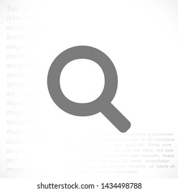 magnifier vector icon eps 10 , Lorem ipsum Flat design