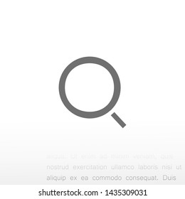magnifier vector icon eps 10 , Lorem ipsum Flat design