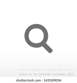 magnifier vector icon eps 10 , Lorem ipsum Flat design