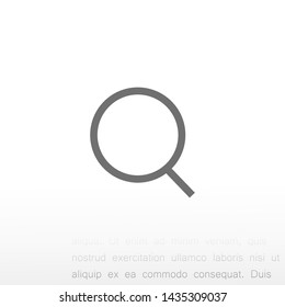 magnifier vector icon eps 10 , Lorem ipsum Flat design