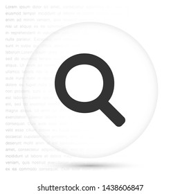 magnifier vector icon eps 10 , Lorem ipsum Flat design
