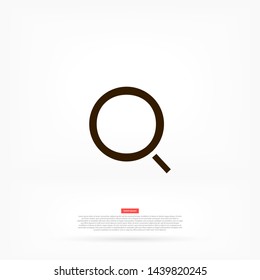 magnifier vector icon eps 10 , Lorem ipsum Flat design