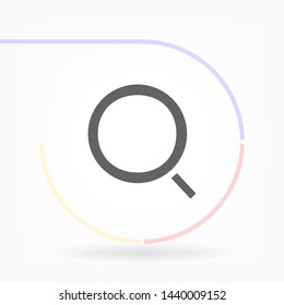 magnifier vector icon eps 10 , Lorem ipsum Flat design