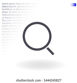 magnifier vector icon eps 10 , Lorem ipsum Flat design