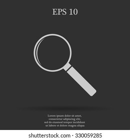 magnifier - vector icon. Flat design style eps 10