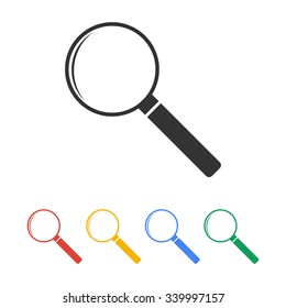 magnifier - vector icon. Flat design style eps 10