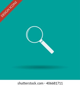 magnifier - vector icon. Flat design style eps 10
