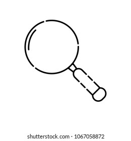 Magnifier Vector Icon Illustration For Web And Mobile App Isolated On White Backround.Ui/Ux.
