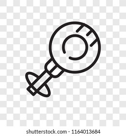 Magnifier vector icon isolated on transparent background, Magnifier logo concept