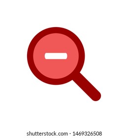 Magnifier vector icon. Magnification zoom out symbol design. Magnification icon color concept for web and mobile