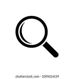 Magnifier Vector Icon. Magnifying glass or search icon, flat vector graphic on isolated background