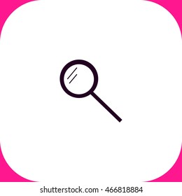 Magnifier vector icon on white background.