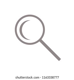 Magnifier vector icon. Search, zoom tool. Magnifying glass sign. loupe sign, modern flat symbol vector illustration.