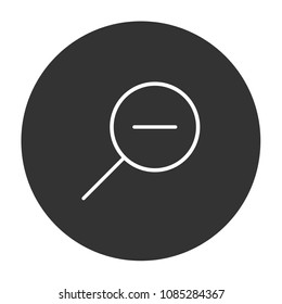 magnifier vector icon, zoom loupe vector sign