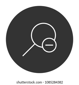 magnifier vector icon, zoom loupe vector sign