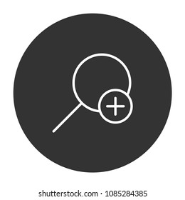 magnifier vector icon, zoom loupe vector sign