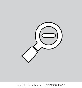 Magnifier vector icon, zoom out symbol. Modern, simple flat vector illustration for web site or mobile app.
