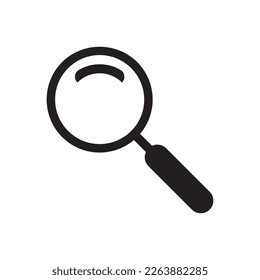 Magnifier vector icon. Zoom in zoom out flat sign design. Magnifying glass icon. Search icon. Find symbol. Loupe outline icon. 
EPS 10 flat pictogram