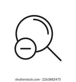 Magnifier vector icon. Zoom in zoom out flat sign design. Magnifying glass icon. Search icon. Find symbol. Loupe outline icon. 
EPS 10 flat pictogram
