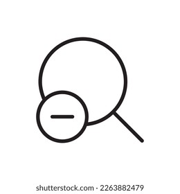 Icono de vector de ampliación. Ampliar el diseño de señales planas. Icono de la lupa. Icono de búsqueda. Buscar símbolo. Icono de contorno de la lupa. 
Pictograma plano EPS 10