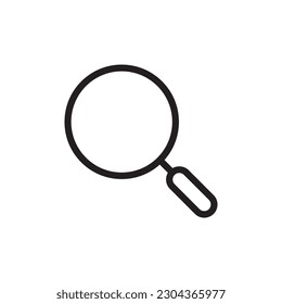 Vektorsymbol für den Zauberer. Vergrößern Sie das flache Zeichendesign. Wunderschönes Glas-Symbol. Suchsymbol. Suchen Sie Symbol. Loupe Umriss Schild. Optisches Piktogramm aus Glas. UX-UI-Symbol