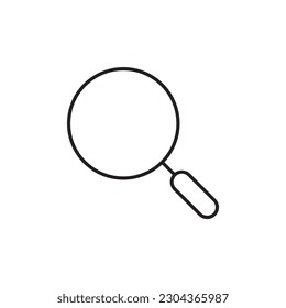 Icono de vector de ampliación. Ampliar el diseño de señales planas. Icono de la lupa. Icono de búsqueda. Buscar símbolo. Señal de contorno de la lupa. Pictograma de vidrio óptico. icono de interfaz de usuario de UX