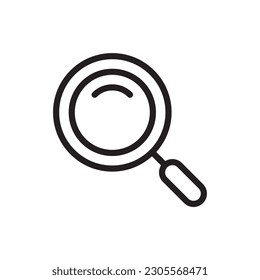 Magnifier vector icon. Zoom in zoom out flat sign design. Magnifying glass icon. Search icon. Find symbol. Loupe outline sign. Optical glass pictogram. UX UI icon