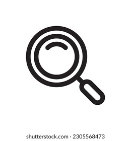 Magnifier vector icon. Zoom in zoom out flat sign design. Magnifying glass icon. Search icon. Find symbol. Loupe outline sign. Optical glass pictogram. UX UI icon