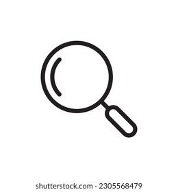 Magnifier vector icon. Zoom in zoom out flat sign design. Magnifying glass icon. Search icon. Find symbol. Loupe outline sign. Optical glass pictogram. UX UI icon
