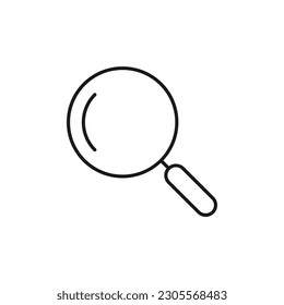 Magnifier vector icon. Zoom in zoom out flat sign design. Magnifying glass icon. Search icon. Find symbol. Loupe outline sign. Optical glass pictogram. UX UI icon