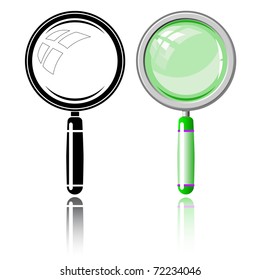 Magnifier. Vector illustration.