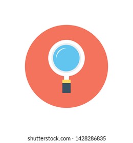 Magnifier Vector illustration Flat style icon. 