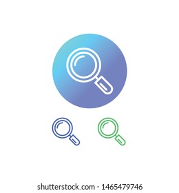 Magnifier Vector Illustration, outline icon. EPS 10