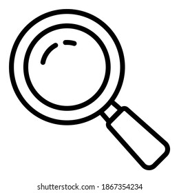 magnifier vector line icon, school and education icon