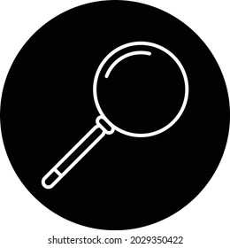 Magnifier Vector Line Inverted Icon Design
