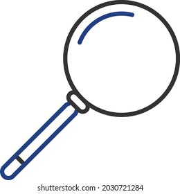 Magnifier Vector Line Two Color Icon

