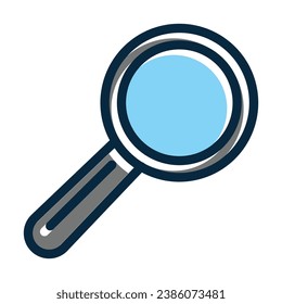 Iconos De Colores Oscuros Llenos De Linea Espesa De Vector Magnificador Para Uso Personal Y Comercial.
