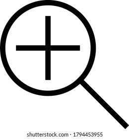 magnifier vector thin line icon 
