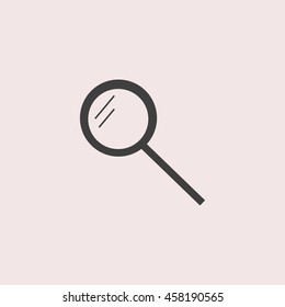 Magnifier web icon. Isolated illustration