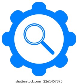 Magnifier and wheel on white