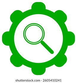 Magnifier and wheel on white