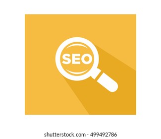 magnifier yellow business company web corporation image vector icon symbol